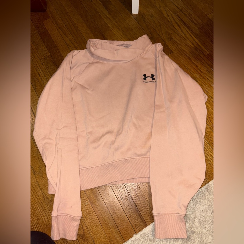 Pink Under Armour turtle neck crewneck
